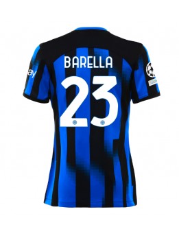 Billige Inter Milan Nicolo Barella #23 Hjemmedrakt Dame 2023-24 Kortermet